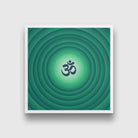om green painting 1 : 1 Square Premium Wall Art Canvas by MeriDeewar