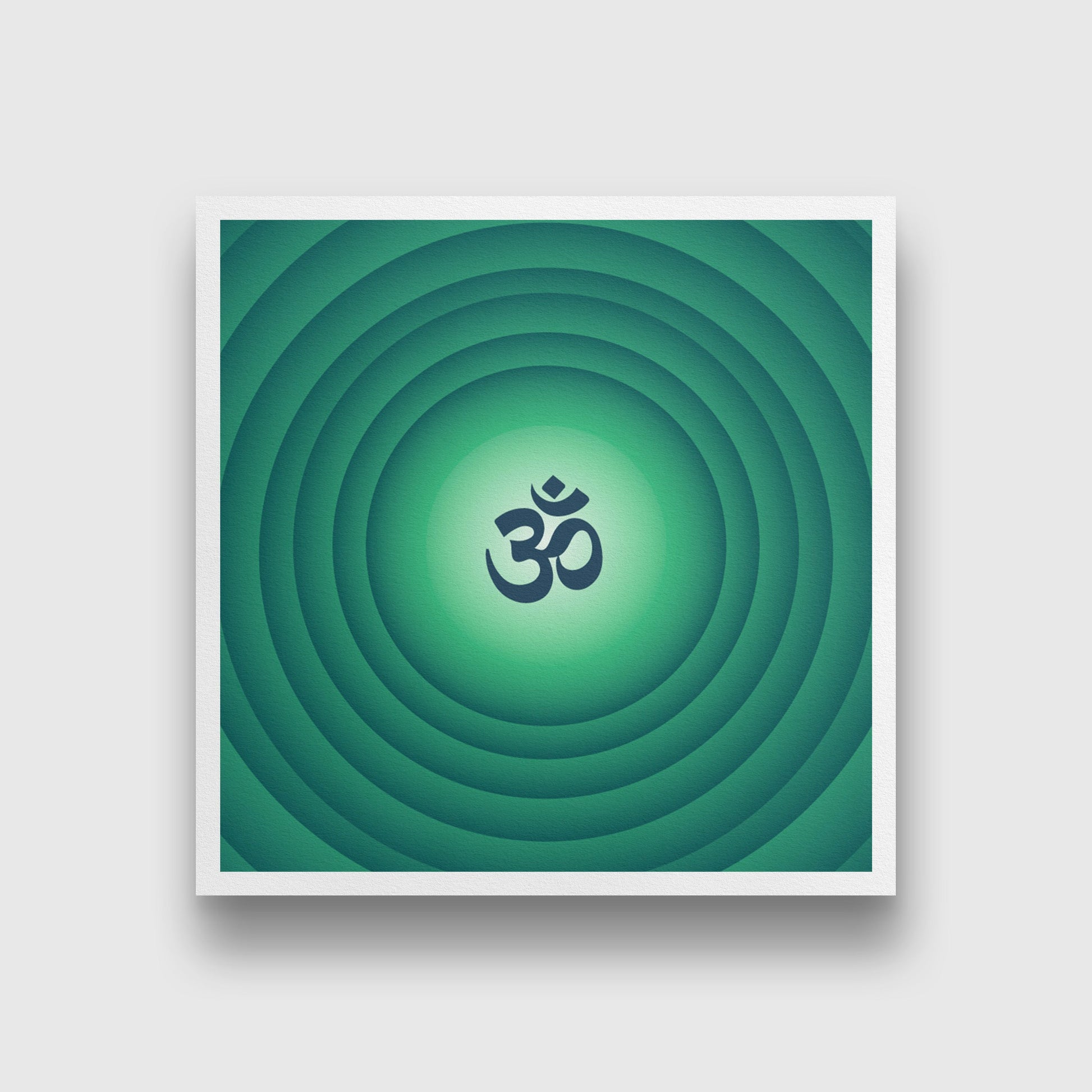 om green painting 1 : 1 Square Premium Wall Art Canvas by MeriDeewar