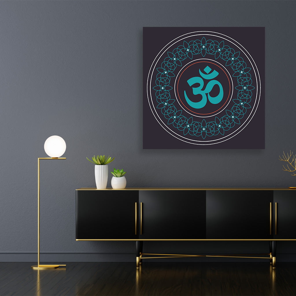 om painting 1 : 1 Square Premium Wall Art Canvas by MeriDeewar