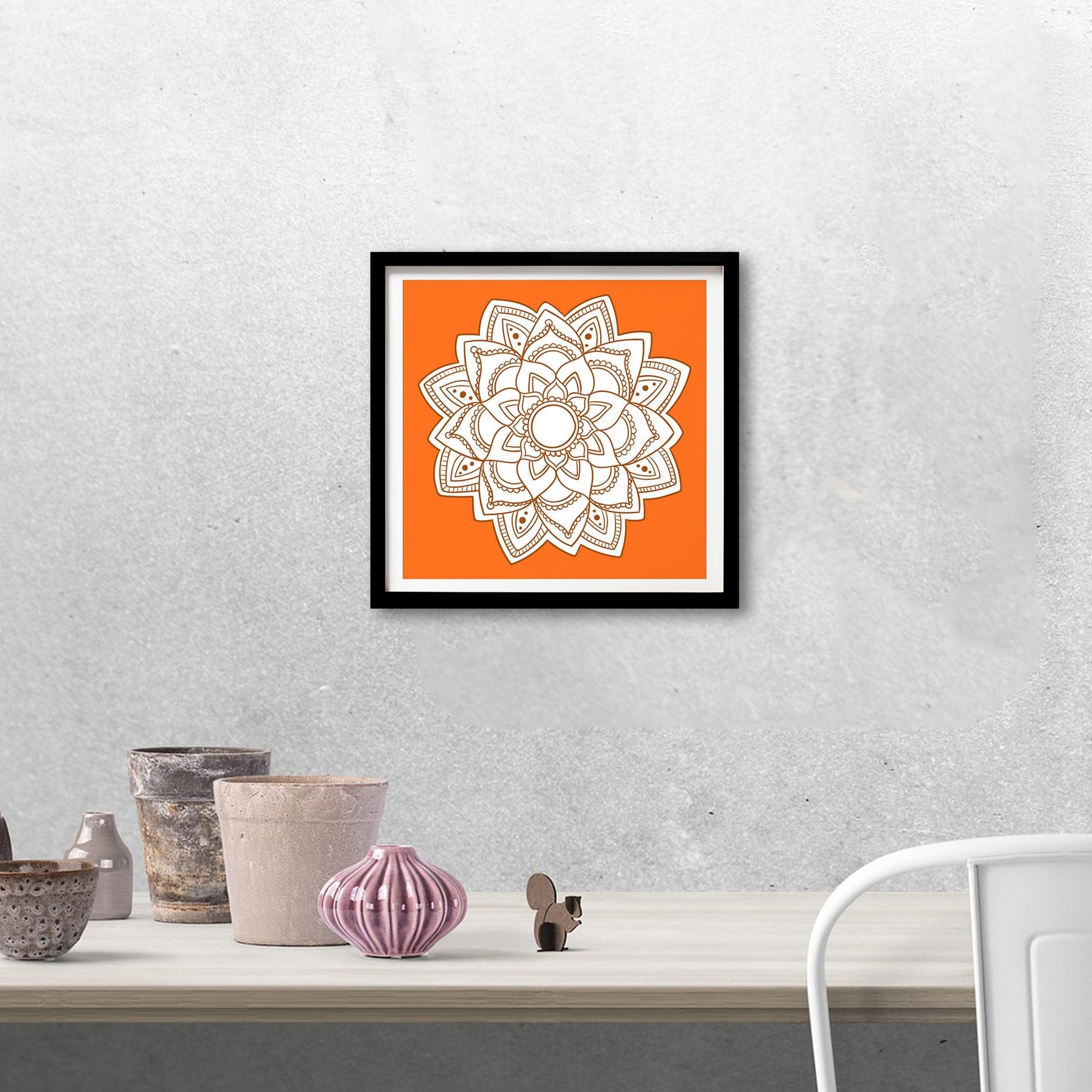 Om Yoga Chakra Painting - Meri Deewar 1 : 1 Square Premium Wall Art Canvas by MeriDeewar