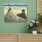 On the Beach Painting - Meri Deewar 5 : 4 Horizontal Premium Wall Art Canvas by MeriDeewar