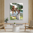 On the Fence painting - Meri Deewar 4 :5 Vertical Premium Wall Art Canvas by MeriDeewar