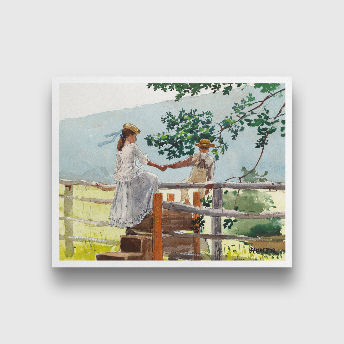 On the Stile painting - Meri Deewar 5 : 4 Horizontal Premium Wall Art Canvas by MeriDeewar