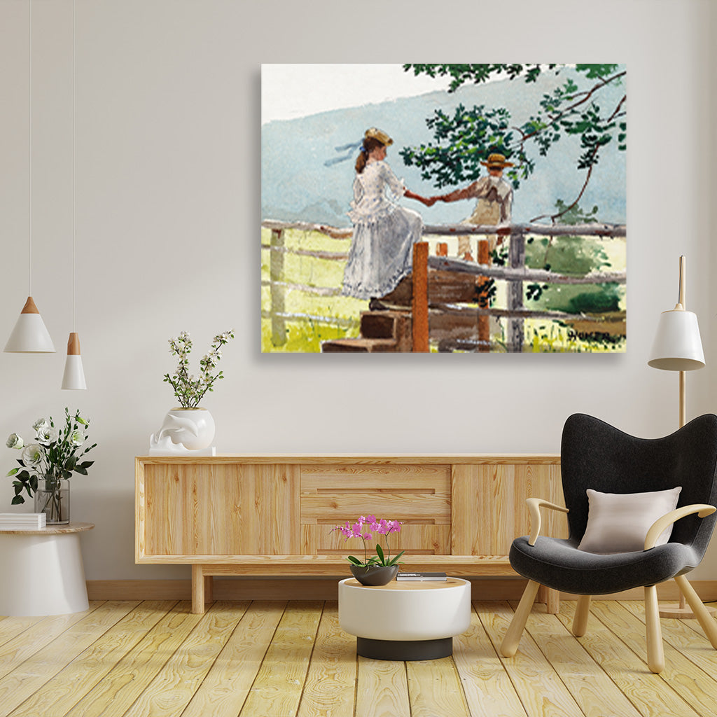On the Stile painting - Meri Deewar 5 : 4 Horizontal Premium Wall Art Canvas by MeriDeewar