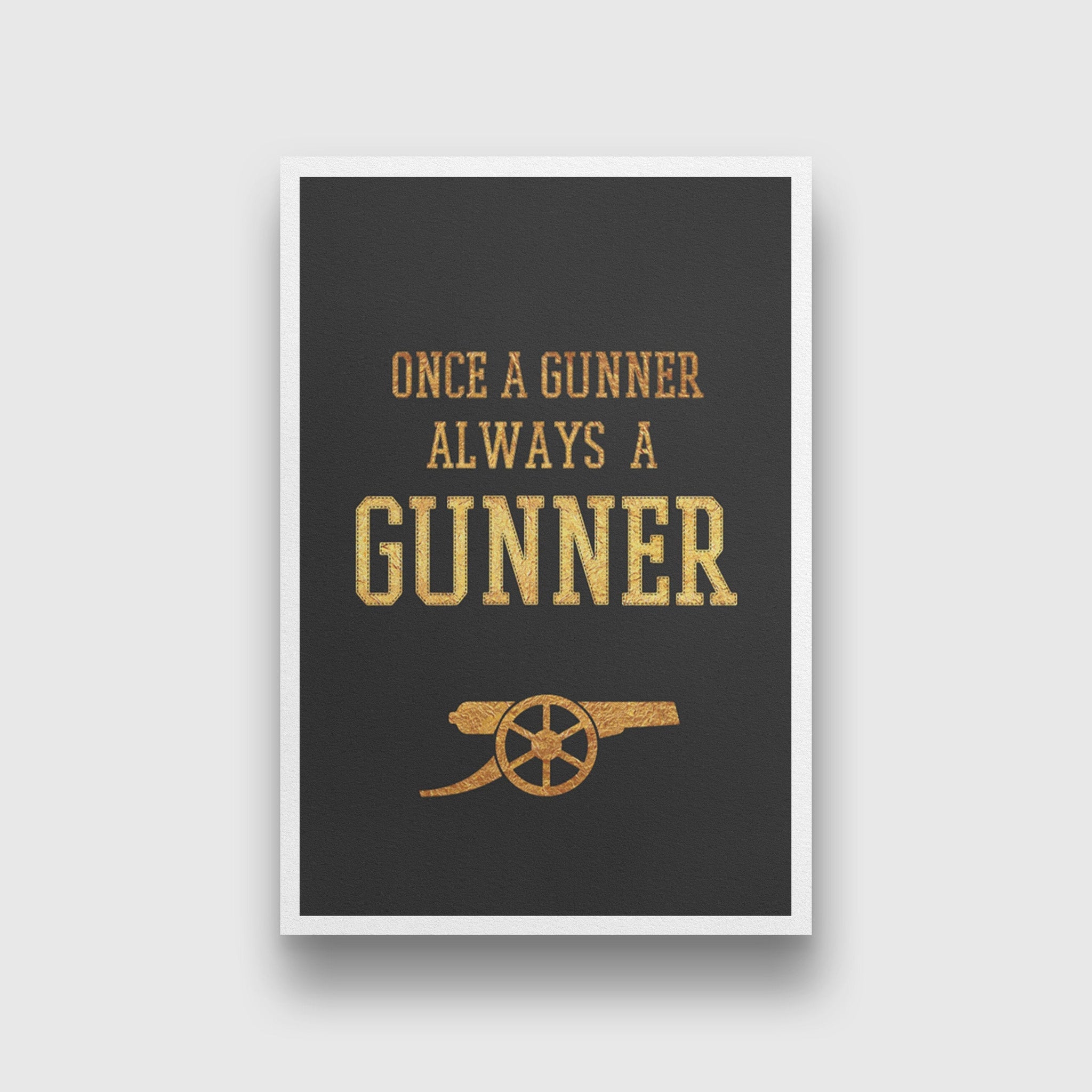 Once a Gunner always a gunner Art Painting - Meri Deewar 2 : 3 Vertical Premium Wall Art Canvas by MeriDeewar