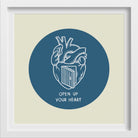 Open Up Your Heart Artwork Painting - Meri Deewar 1 : 1 Square Premium Wall Art Canvas by MeriDeewar