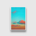 Orange and yellow clouds at sunset Painting - Meri Deewar 2 : 3 Vertical Premium Wall Art Canvas by MeriDeewar