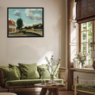Outskirts of Paris Painting 5 : 4 Horizontal Premium Wall Art Canvas by MeriDeewar