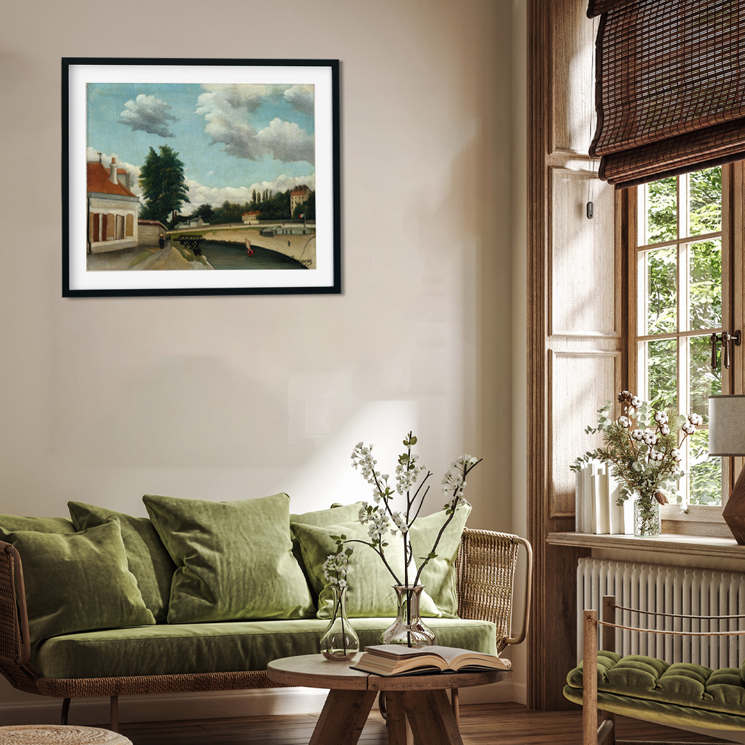 Outskirts of Paris Painting 5 : 4 Horizontal Premium Wall Art Canvas by MeriDeewar