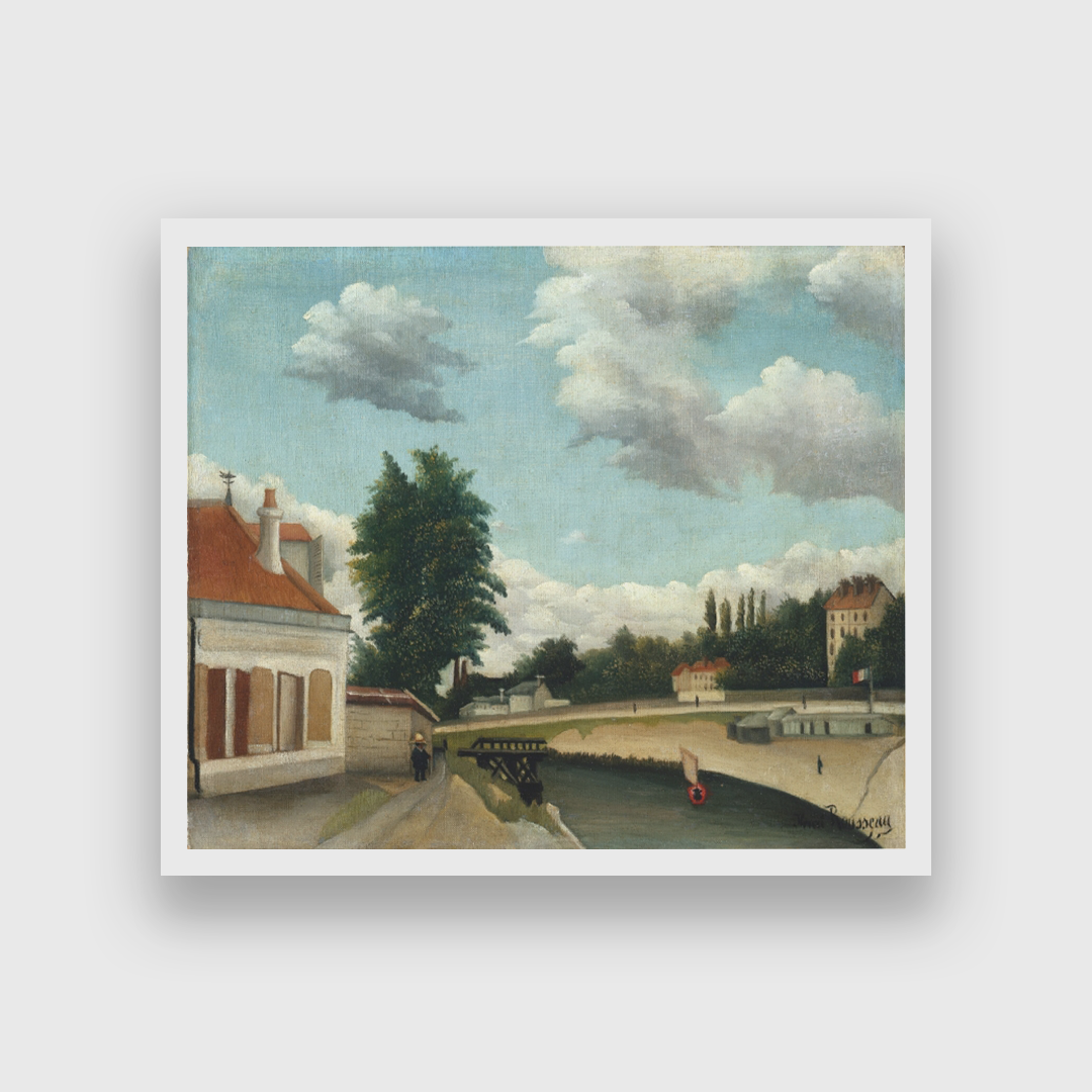 Outskirts of Paris Painting 5 : 4 Horizontal Premium Wall Art Canvas by MeriDeewar