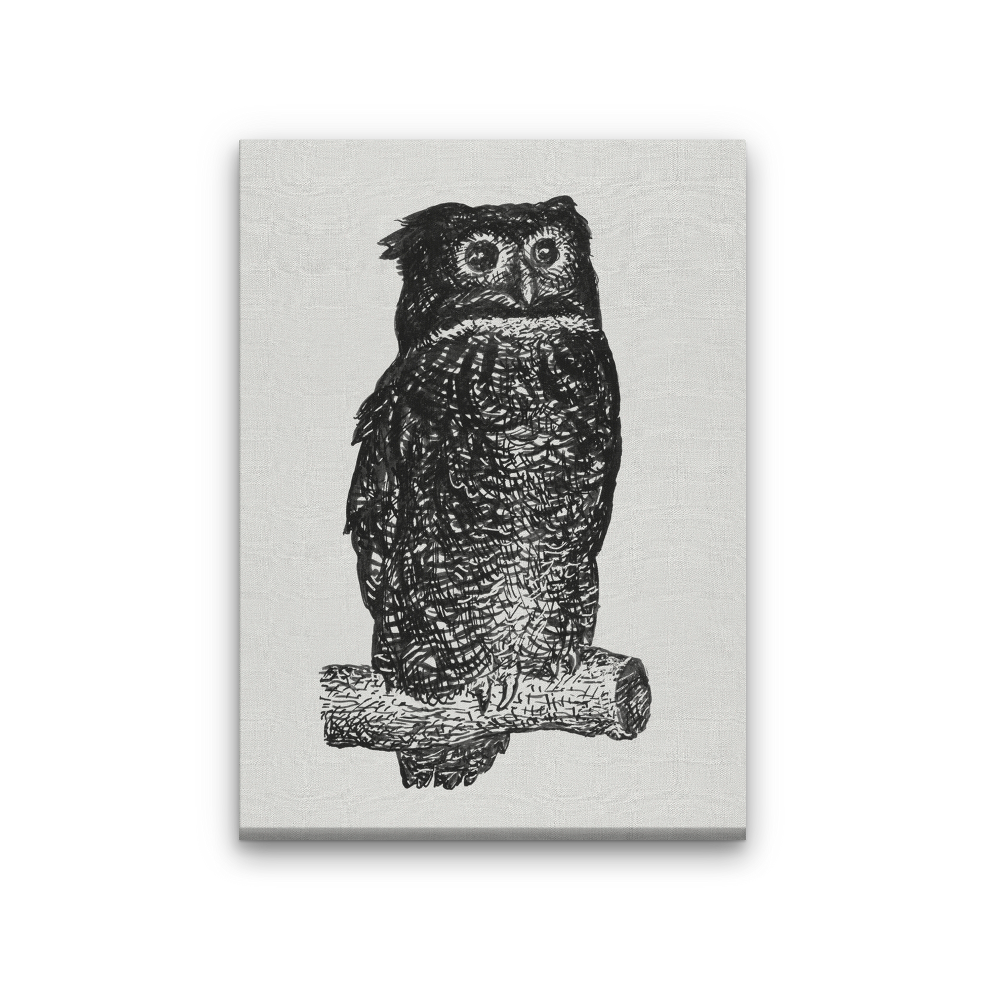 Owl Painting 3 : 4 Vertical Premium Wall Art Canvas by MeriDeewar