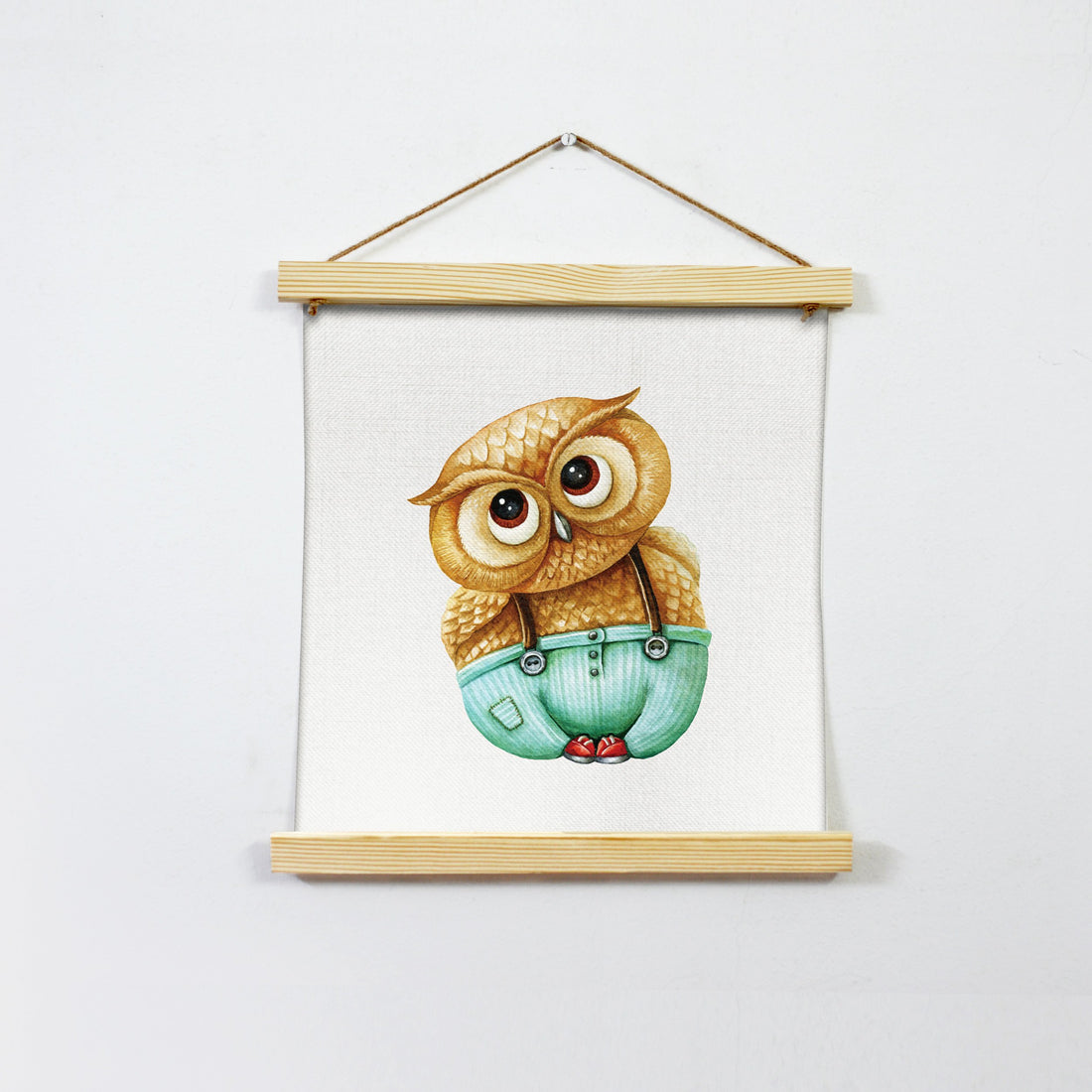Owl Wall Art Hanging Canvas Painting - Meri Deewar Hanging Canvas Premium Wall Art Canvas by MeriDeewar