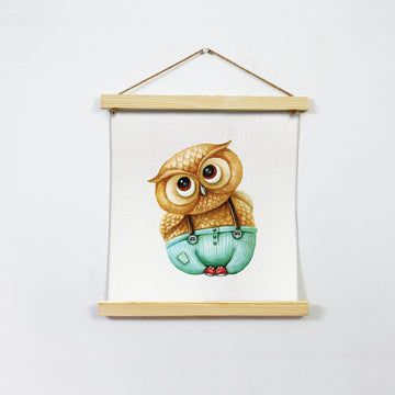Owl Wall Art Hanging Canvas Painting - Meri Deewar Hanging Canvas Premium Wall Art Canvas by MeriDeewar