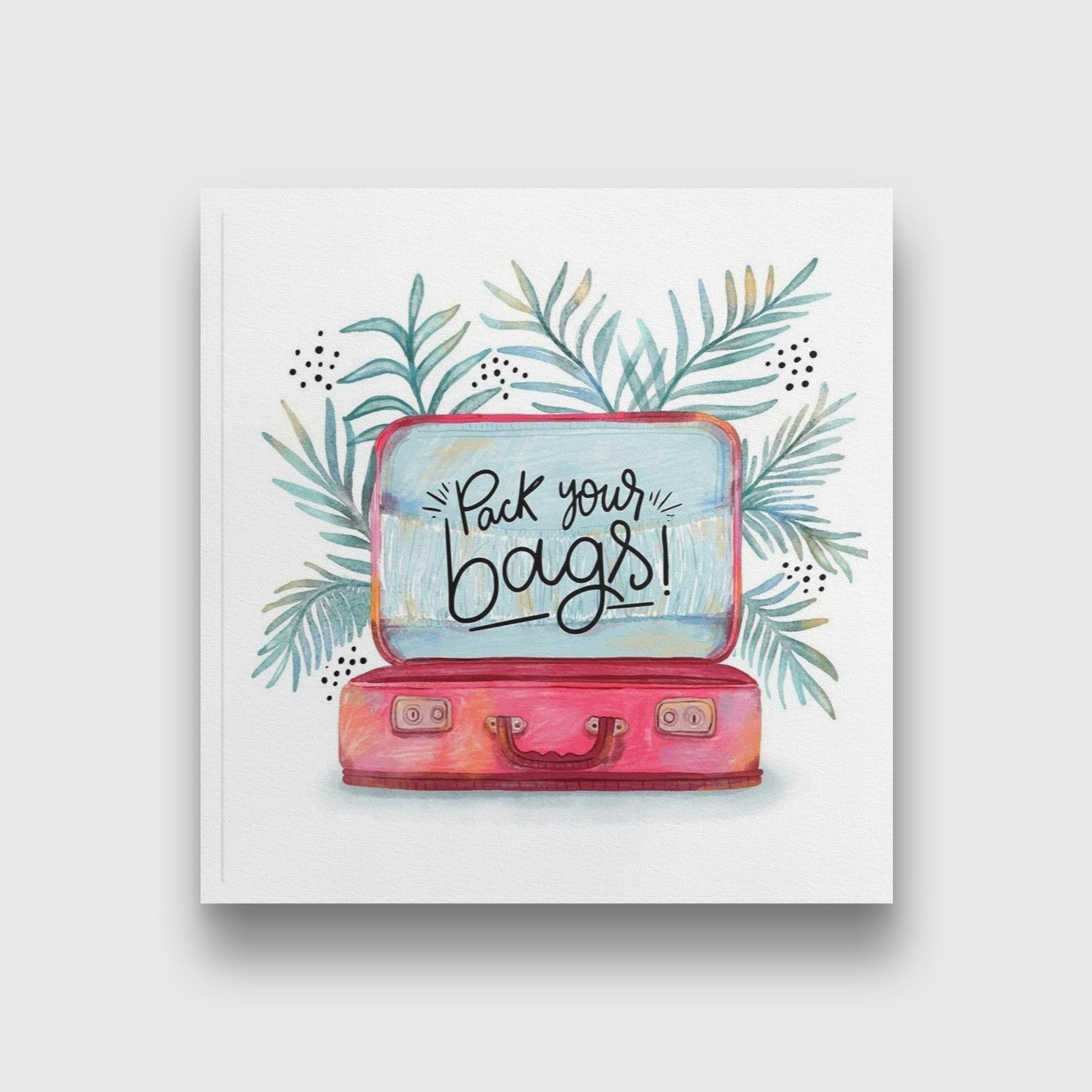 Pack-your-bags 1 : 1 Square Premium Wall Art Canvas by MeriDeewar