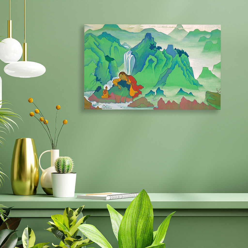 Padmasambhava Painting - Meri Deewar 3 : 2 Horizontal Premium Wall Art Canvas by MeriDeewar