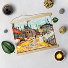 Painting Of A Factory, By Van Gogh  Hanging Canvas - Meri Deewar Hanging Canvas Premium Wall Art Canvas by MeriDeewar