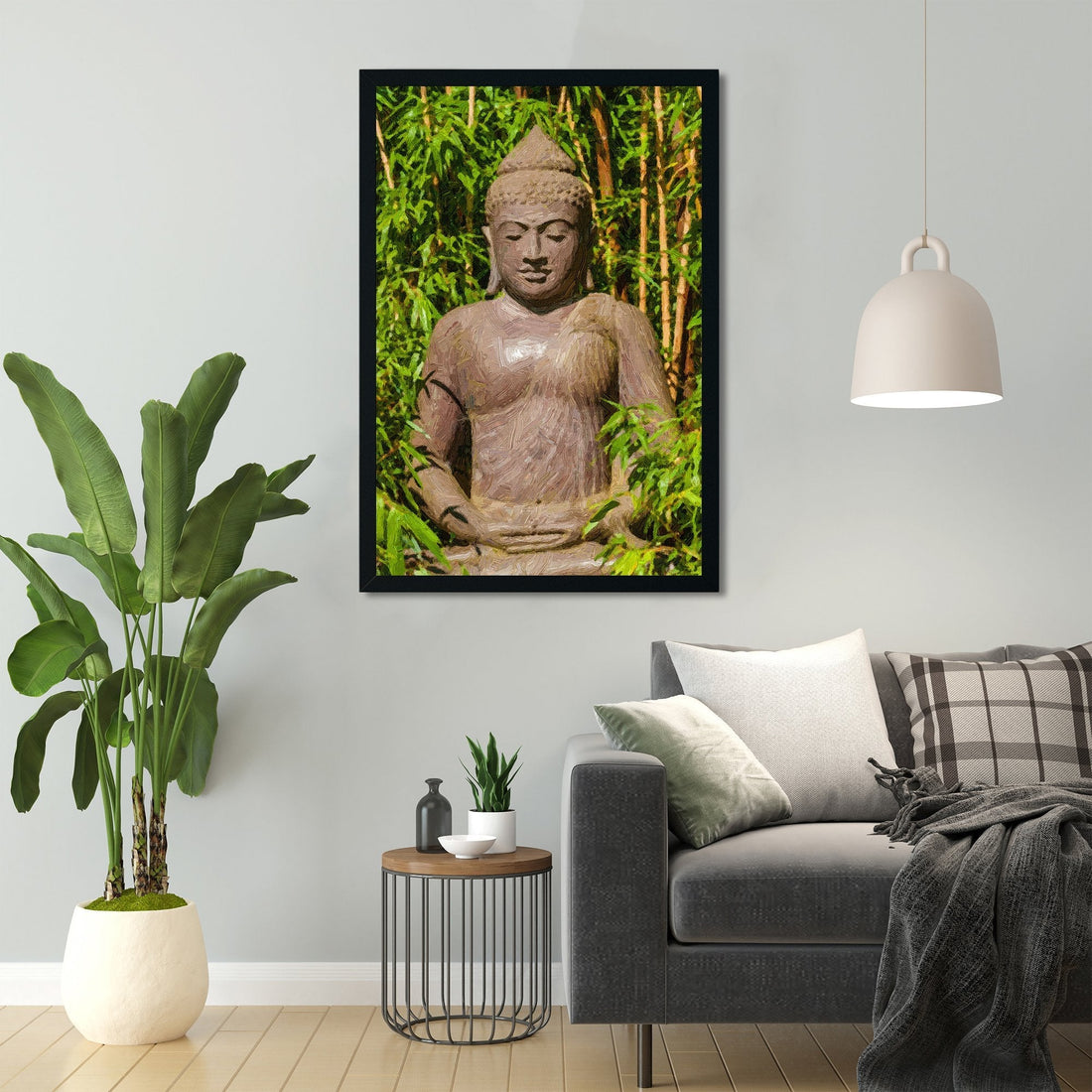 Painting of Budha - Meri Deewar 2 : 3 Vertical Premium Wall Art Canvas by MeriDeewar