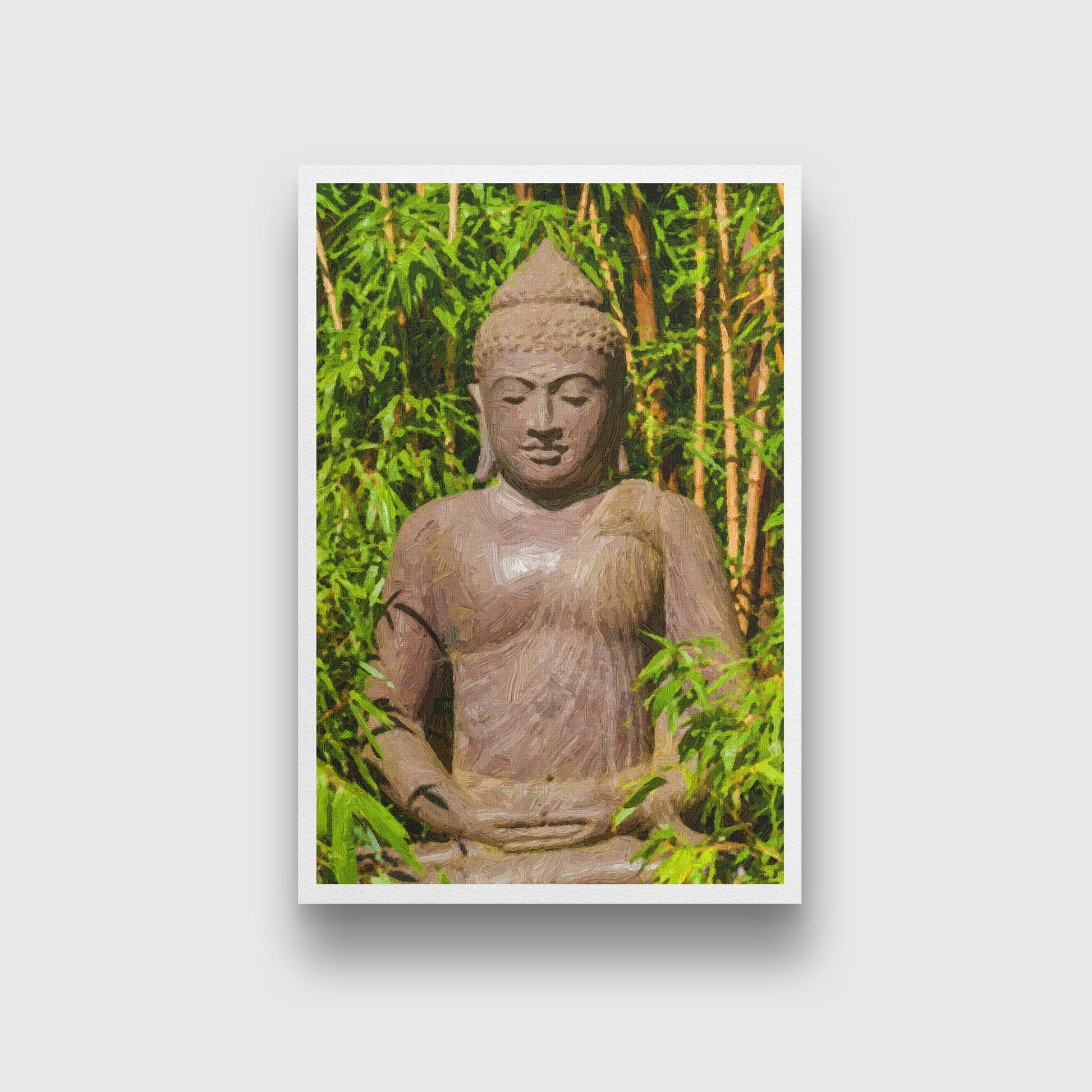 Painting of Budha - Meri Deewar 2 : 3 Vertical Premium Wall Art Canvas by MeriDeewar