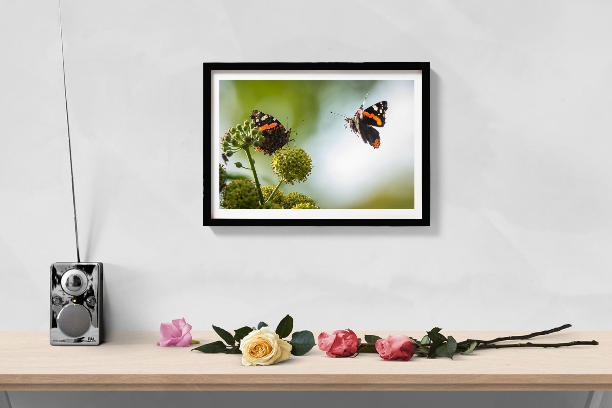 Pair of Butterflies Painting - Meri Deewar 3 : 2 Horizontal Premium Wall Art Canvas by MeriDeewar