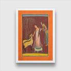 Pair of Deer Probably Gujari Ragini Painting 2 : 3 Vertical Premium Wall Art Canvas by MeriDeewar