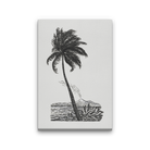 Palm tree with an island Painting 2 : 3 Vertical Premium Wall Art Canvas by MeriDeewar