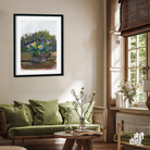 Pansies Flowers Gouache Painting 3 : 4.2 Vertical Premium Wall Art Canvas by MeriDeewar