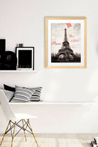 Paris Eiffel Tower Painting - Meri Deewar 2 : 3 Vertical Premium Wall Art Canvas by MeriDeewar