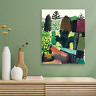 Park painting - Meri Deewar 1 : 1 Square Premium Wall Art Canvas by MeriDeewar