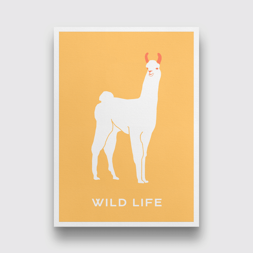 Party Llama Painting 3 : 4.2 Vertical Premium Wall Art Canvas by MeriDeewar