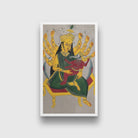Parvati-enthroned-nursing-Ganesha Painting - Meri Deewar 2 : 3 Vertical Premium Wall Art Canvas by MeriDeewar