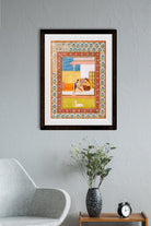 Patamanjari Ragini, the Fourth Wife of Bhairava Raga, Folio from a Ragamala (Garland of Melodies) Painting - Meri Deewar 4 X 5.5 Vertical Premium Wall Art Canvas by MeriDeewar