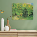Path in the Park of Arles with Walkers 5 : 4 Horizontal Premium Wall Art Canvas by MeriDeewar