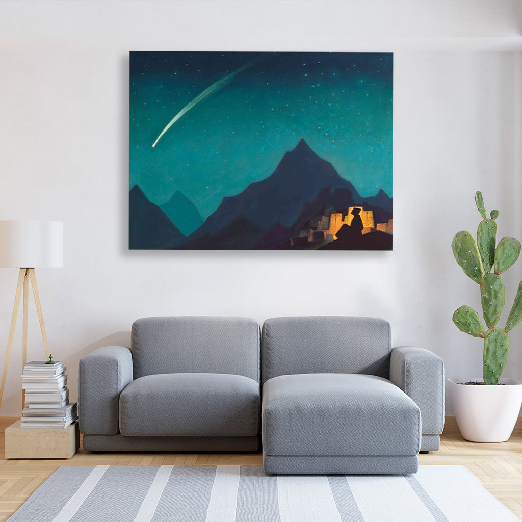 Path to Kailas Painting - Meri Deewar 4 : 3 Horizontal Premium Wall Art Canvas by MeriDeewar
