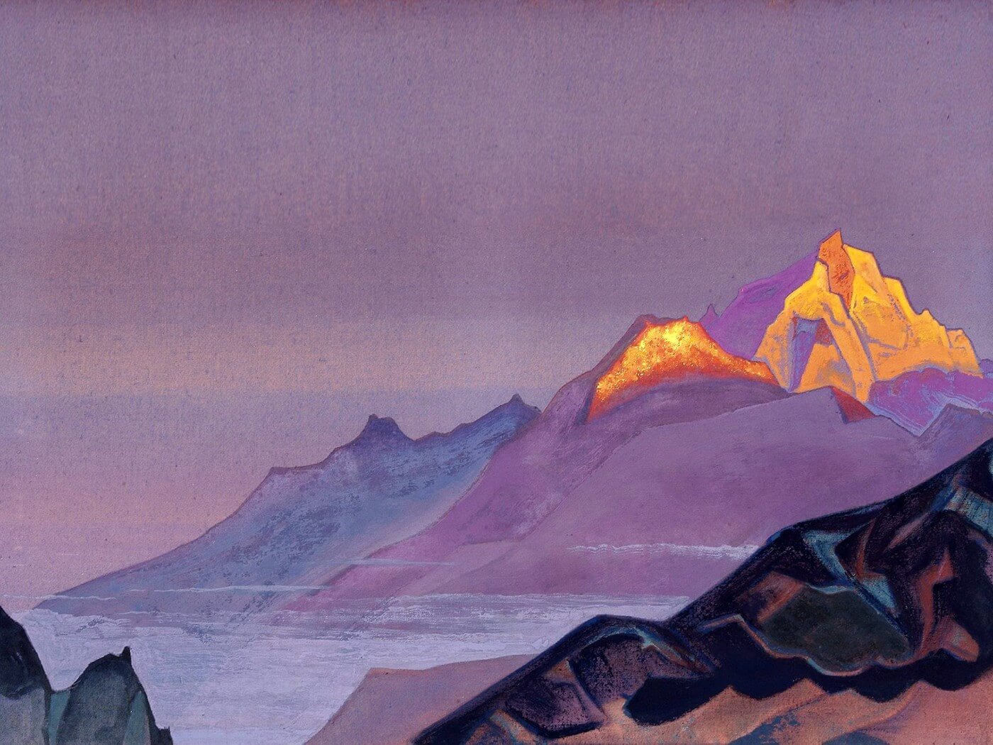 Path to shambhala Painting - Meri Deewar 4 : 3 Horizontal Premium Wall Art Canvas by MeriDeewar