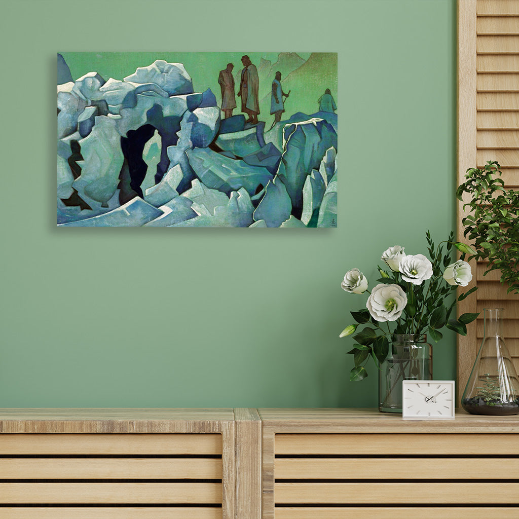 Patrol Of Himalayas Painting - Meri Deewar 3 : 2 Horizontal Premium Wall Art Canvas by MeriDeewar