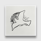Peace Dove Painting 1 : 1 Square Premium Wall Art Canvas by MeriDeewar