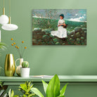 Peach Blossoms painting - Meri Deewar 3 : 2 Horizontal Premium Wall Art Canvas by MeriDeewar