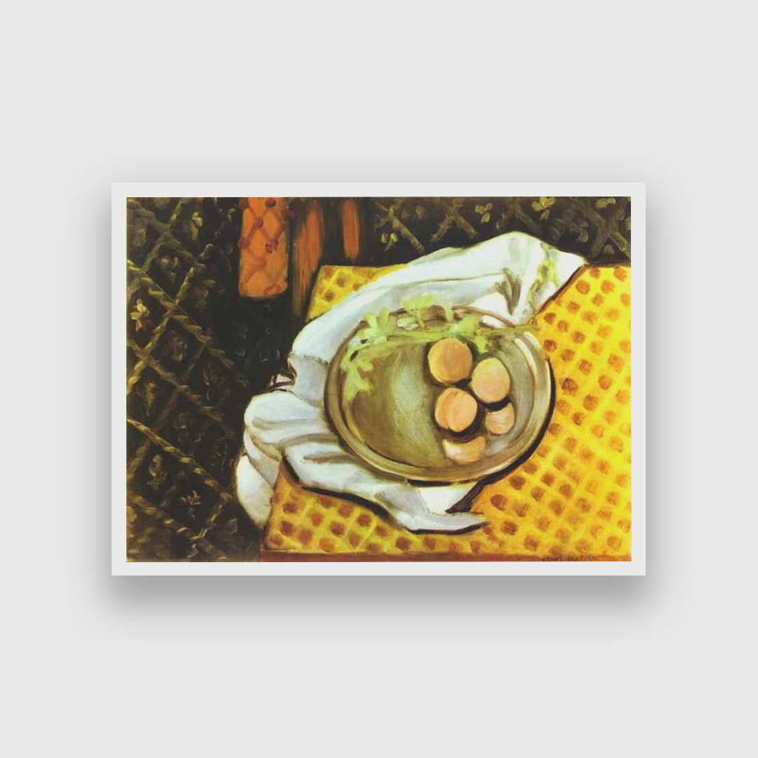 Peaches Painting 3 : 2 Horizontal Premium Wall Art Canvas by MeriDeewar