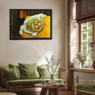Peaches Painting 3 : 2 Horizontal Premium Wall Art Canvas by MeriDeewar