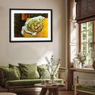 Peaches Painting 3 : 2 Horizontal Premium Wall Art Canvas by MeriDeewar