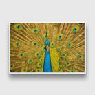 Peacock face close up Painting - Meri Deewar 3 : 2 Horizontal Premium Wall Art Canvas by MeriDeewar