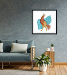 Peacock Painting 1 : 1 Square Premium Wall Art Canvas by MeriDeewar