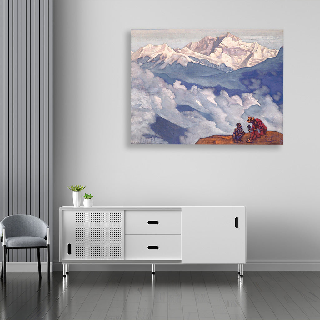 Pearl of searching Painting - Meri Deewar 4 : 3 Horizontal Premium Wall Art Canvas by MeriDeewar