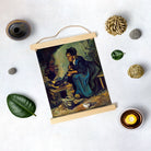 Peasant Woman Cooking By A Fireplace By Van Gogh Hanging Canvas Painting - Meri Deewar Hanging Canvas Premium Wall Art Canvas by MeriDeewar