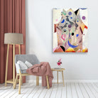 Persische Nachtigallen painting - Meri Deewar 4 :5 Vertical Premium Wall Art Canvas by MeriDeewar