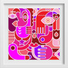 Picasso Style abstract art composition 1 : 1 Square Premium Wall Art Canvas by MeriDeewar