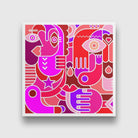 Picasso Style abstract art composition 1 : 1 Square Premium Wall Art Canvas by MeriDeewar