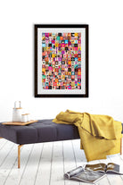 Picasso Style Art Collage Artwork Painting - Meri Deewar 2 : 3 Vertical Premium Wall Art Canvas by MeriDeewar