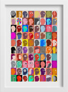 Picasso Style Human Heads Artwork Painting - Meri Deewar 2 : 3 Vertical Premium Wall Art Canvas by MeriDeewar