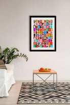 Picasso Style Human Heads Artwork Painting - Meri Deewar 2 : 3 Vertical Premium Wall Art Canvas by MeriDeewar